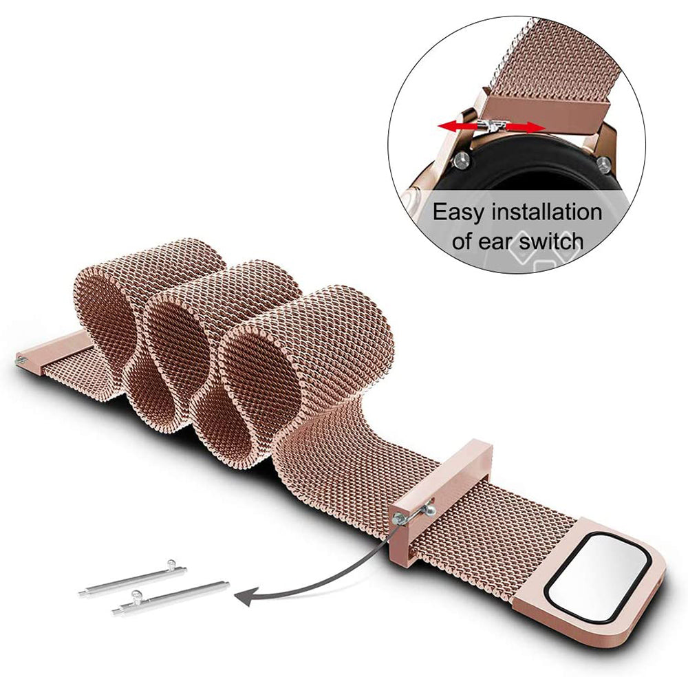 20mm Replacement Band for TicWatch 2 E C2 Stainless Steel Milanese Mesh Magnetic Adjustable Smart Watch Strap 20mm Replacement Band for TicWatch 2 E C2 Stainless Steel Milanese Mesh Magnetic Adjustable Smart Watch Strap